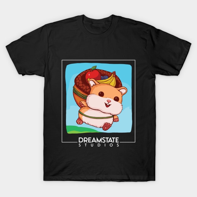 FruitFat Hamster Game with Dreamstate Studios Logo T-Shirt by DreamstateStudios